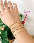 Gold Curb Chain Bracelet