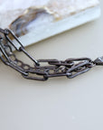 Boyfriend Chain Bracelet, Black Oxidized Silver Chain Bracelet For Men