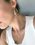 14k Solid Gold Old English Initial Necklace