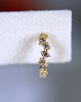14k Diamond Huggie Hoop Earrings - Melt'm Jewelry