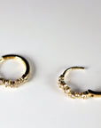 14k Diamond Huggie Hoop Earrings - Melt'm Jewelry
