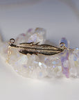 14k Solid Gold Feather Necklace