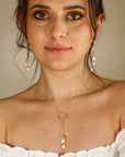Pearl Hoops, Gold Filled Pearl Dangle Earrings