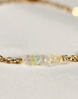 Genuine Welo Opal Bar Bracelet Gold Filled