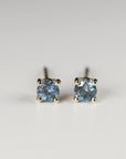 Blue Montana Sapphire Earrings 14k Gold