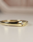 Star Diamond Ring 14k Solid Gold