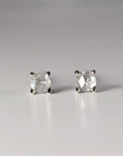 Salt and Pepper Diamond Stud Earrings 14k Gold