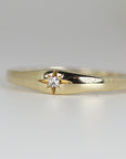 Star Diamond Ring 14k Solid Gold