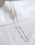 Diamond By the Yard Necklace, Blue Diamond Station Necklace, Diamond Station Necklace, Gift For Her, Gift For Wife