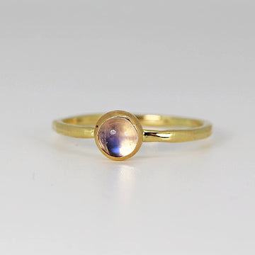 Moonstone Minimalist Ring