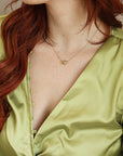 14k Gold Multi Gemstone Necklace: Citrine, Opal, Green Tourmaline and Diamond