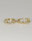 14k Diamond Huggie Hoop Earrings - Melt'm Jewelry