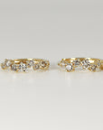 14k Diamond Huggie Hoop Earrings - Melt'm Jewelry