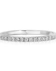 Half Eternity Diamond Wedding Band, 14k White Gold Diamond Eternity Ring