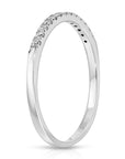 Half Eternity Diamond Wedding Band, 14k White Gold Diamond Eternity Ring