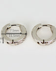 Diamond Huggie Earrings 14k White Gold, Small Diamond Hoop Earrings, Thick Small Huggies, Bridal Earrings, Wedding Gift