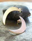 Sterling Silver Crescent Moon Earrings, Moon Goddess Earrings