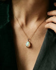 Ethiopian Opal Pendant in 14k Gold - Melt'm Jewelry