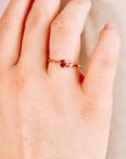 14k Gold Diamond & Pink Tourmaline Ring