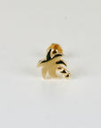 Tiny Palm Tree Flat Back Earrings 14k Solid Gold, Stack Earrings