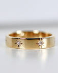 Diamond Starburst Eternity Wedding Band 14k Gold