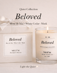 Beloved Candle – Rose de Mai, White Cedar & Musk | Luxury Floral Musk Candle | Romantic Gift | Melt’m Quiet Collection - Melt'm Jewelry