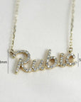 14K Solid Gold Diamond Name Necklace - Custom Personalized Jewelry - Melt'm Jewelry
