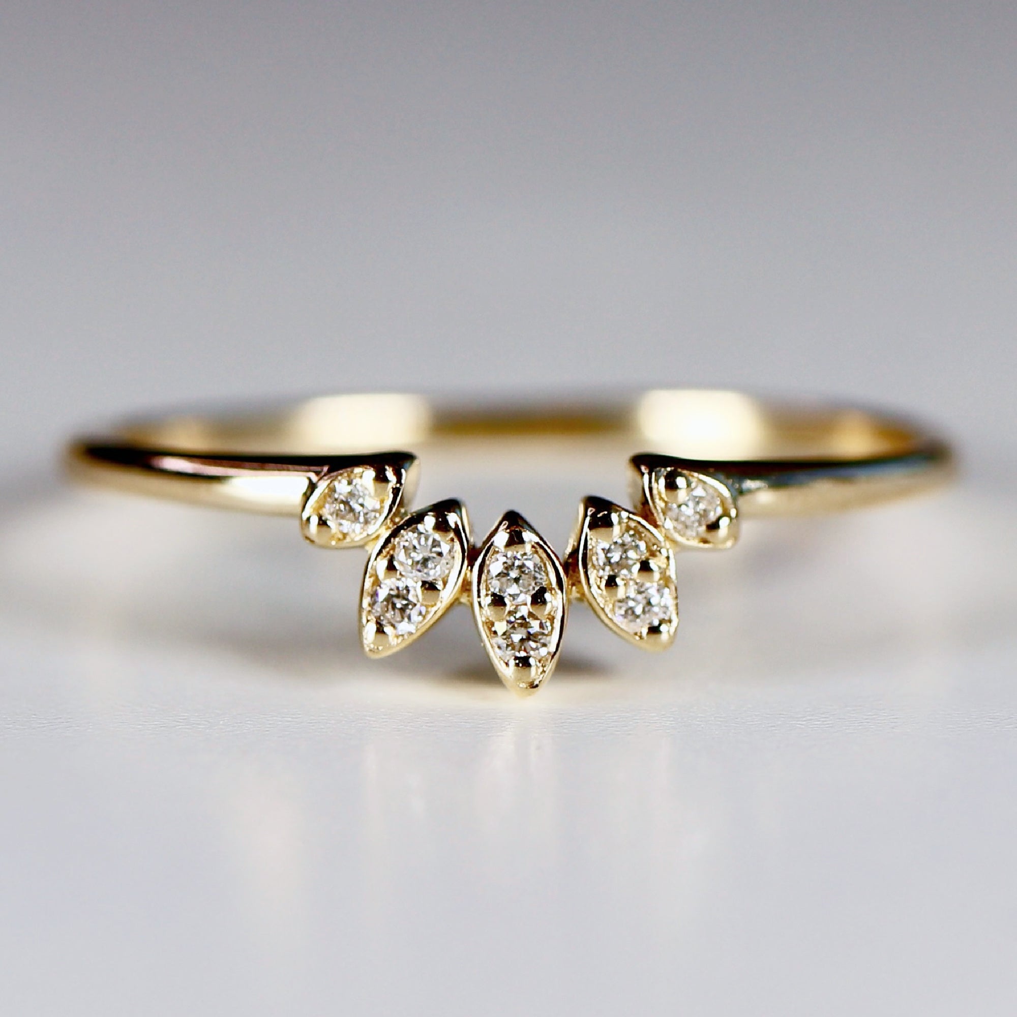 Diamond Curve Band Ring