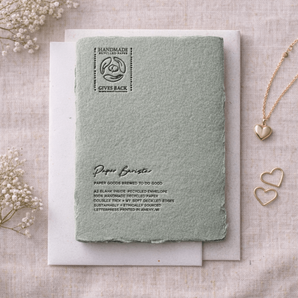 The World Is a Better Place Because You Exist Card, Handmade Love Card, Appreciation Card, Minimalist Deckled Edge Greeting Card - Melt'm Jewelry