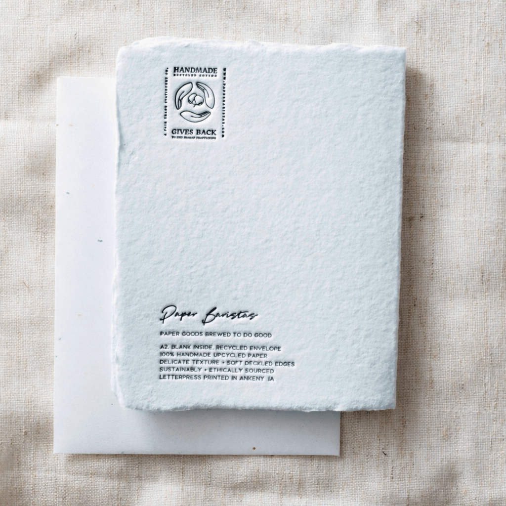 My Mother My Best Friend Card, Handmade Mother’s Day Card, Minimalist Deckled Edge Card, Luxury Greeting Card for Mom - Melt'm Jewelry