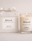 Beloved Candle – Rose de Mai, White Cedar & Musk | Luxury Floral Musk Candle | Romantic Gift | Melt’m Quiet Collection - Melt'm Jewelry