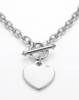 Sterling Silver Engraveable Personalized Heart Necklace - Melt'm Jewelry