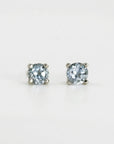 Aquamarine Stud Earrings 14k Gold - Melt'm Jewelry