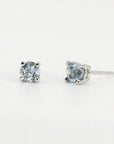 Aquamarine Stud Earrings 14k Gold - Melt'm Jewelry