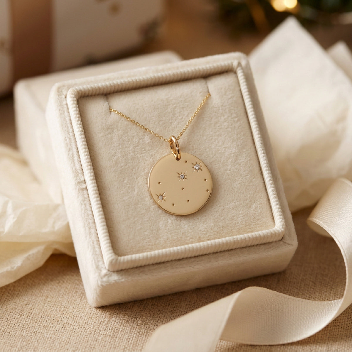 Diamond Zodiac Sign Constellation Necklace in 14k Gold - Melt'm Jewelry
