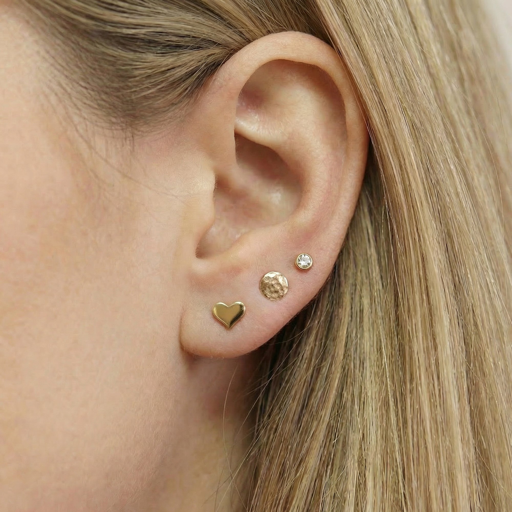 Tiny Heart Stud Earrings, Gold Filled Minimalist Heart Earrings - Melt'm Jewelry