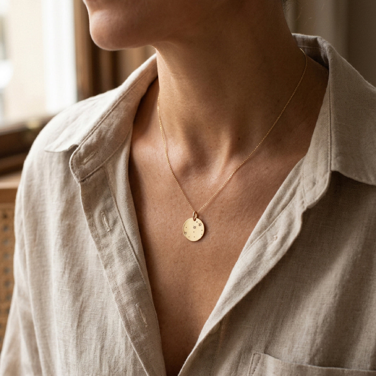 Diamond Zodiac Sign Constellation Necklace in 14k Gold - Melt'm Jewelry