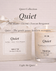 Quiet – Thé Blanc, Thyme & Tuscan Bergamot Candle | 8 oz Soy Wax Candle | Fresh Clean Luxury Scent | Melt’m Quiet Collection - Melt'm Jewelry
