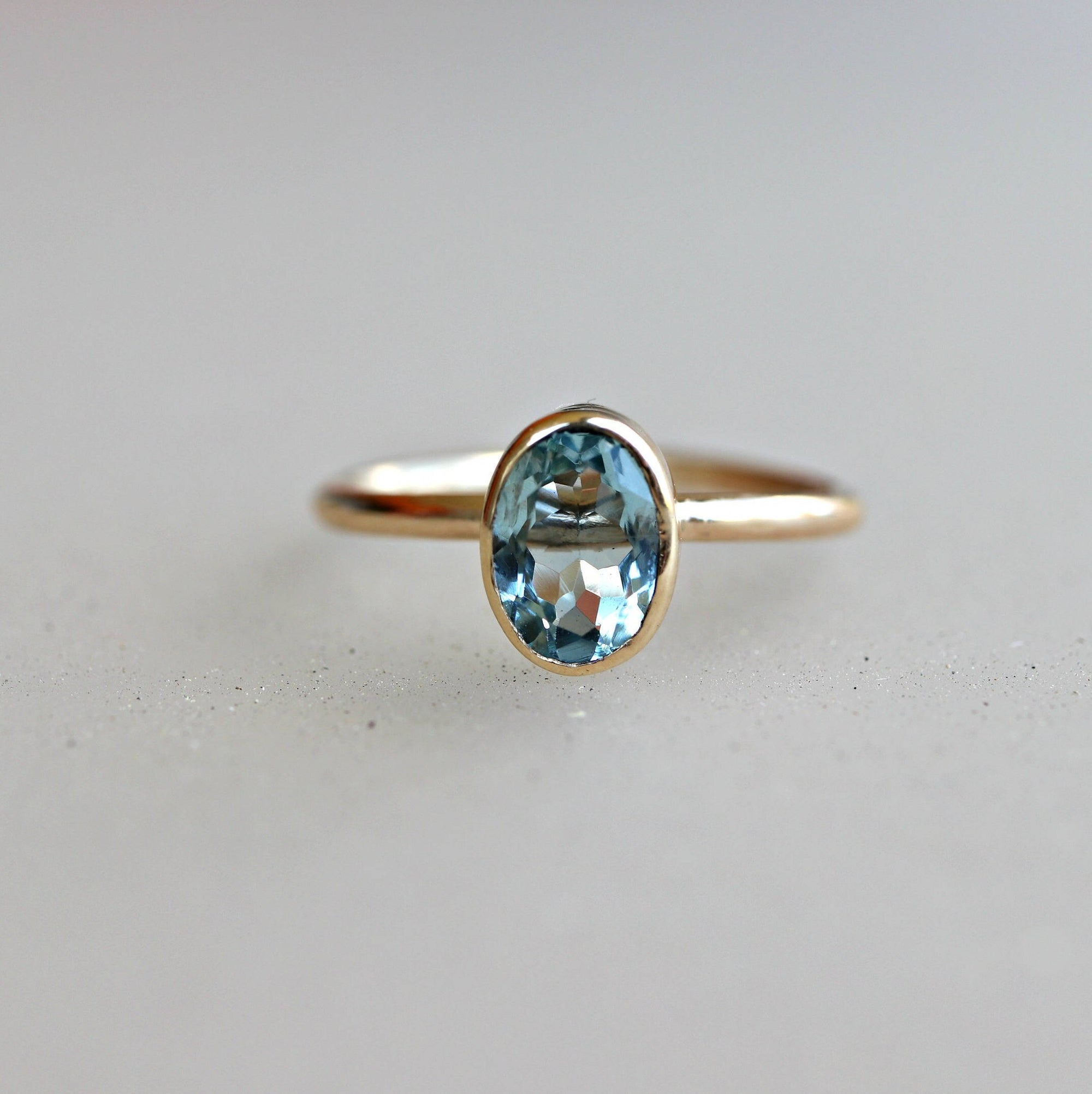 Aquamarine Ring , Anniversary Ring