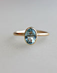 Aquamarine Ring , Anniversary Ring