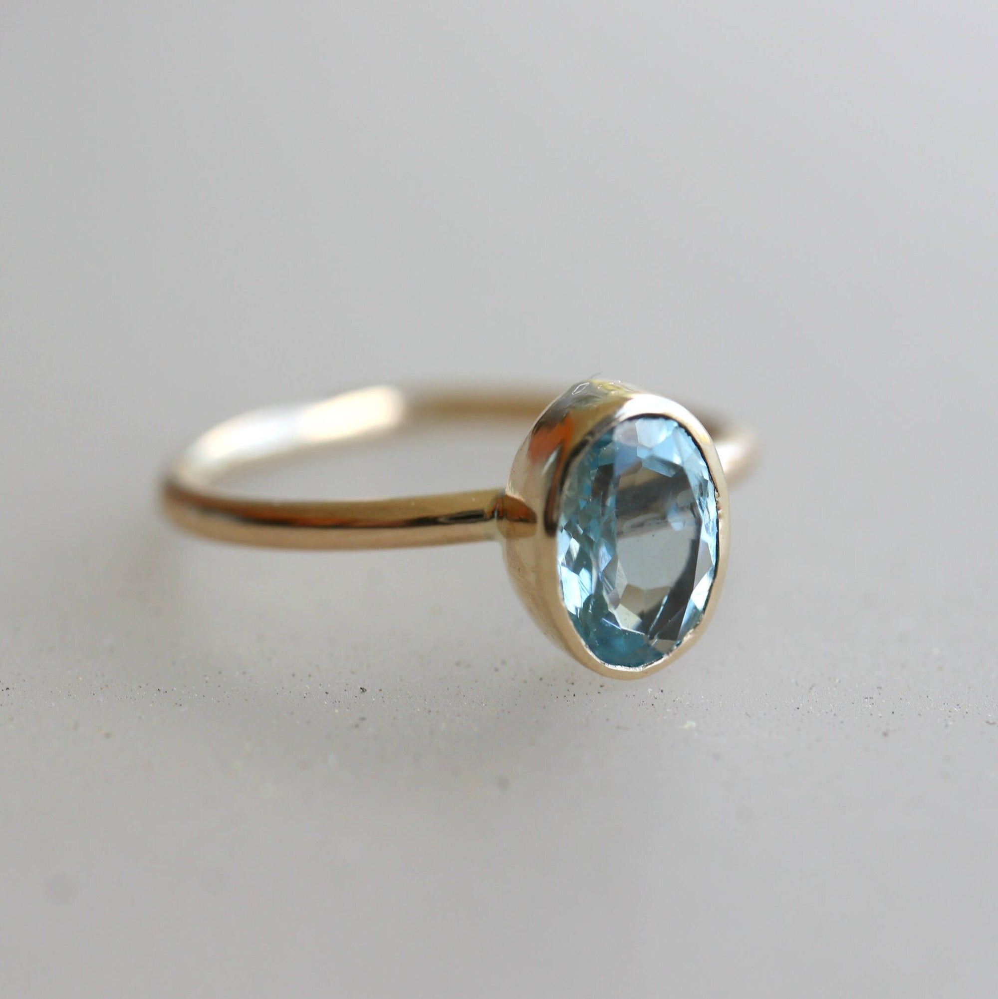 Aquamarine Ring , Anniversary Ring