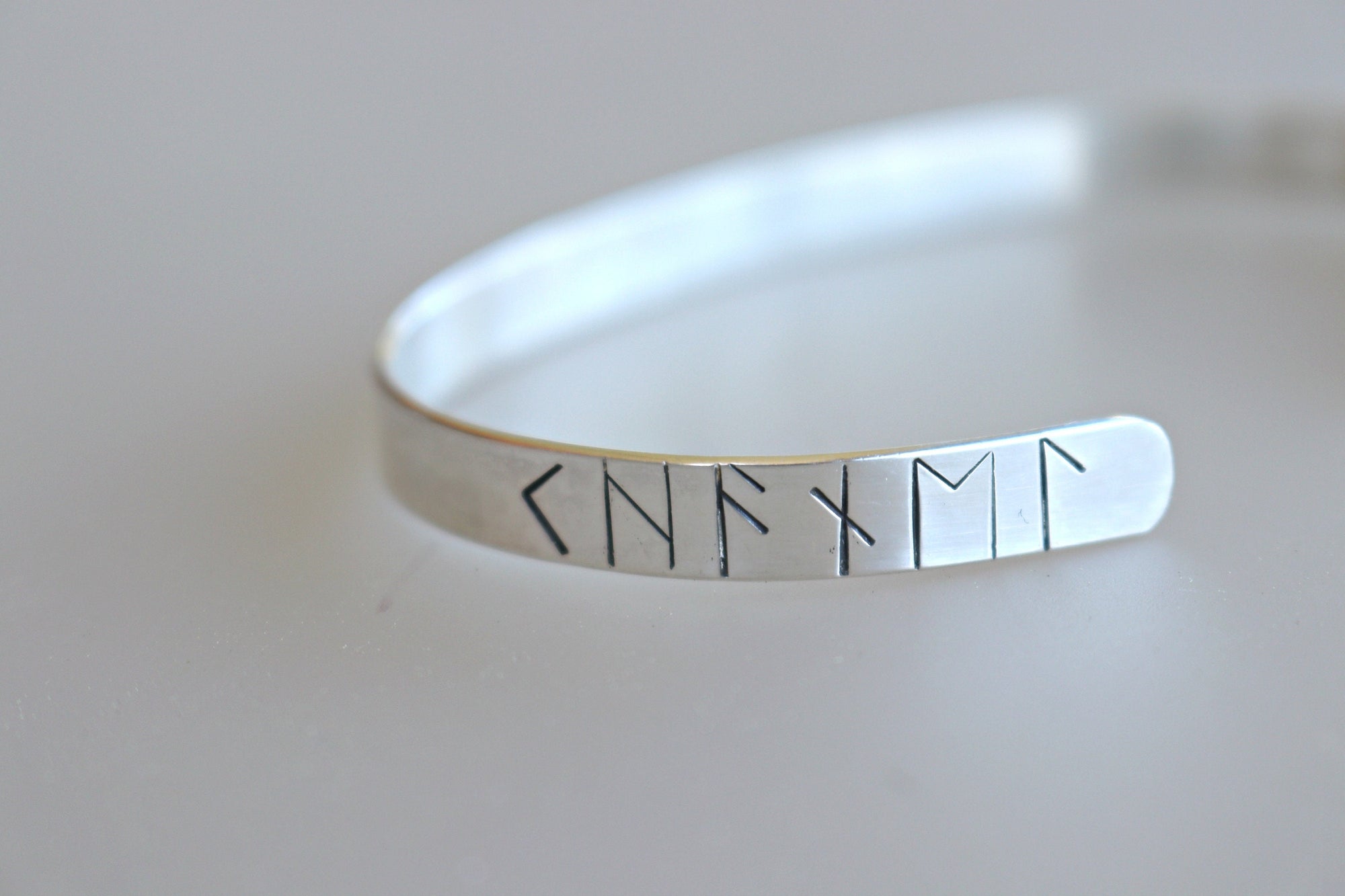 Dad Gift, Men&#39;s Cuff Bracelet, Personalized Custom Rune Cuff Bracelet, Father&#39;s Day Gift