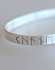 Dad Gift, Men's Cuff Bracelet, Personalized Custom Rune Cuff Bracelet, Father's Day Gift