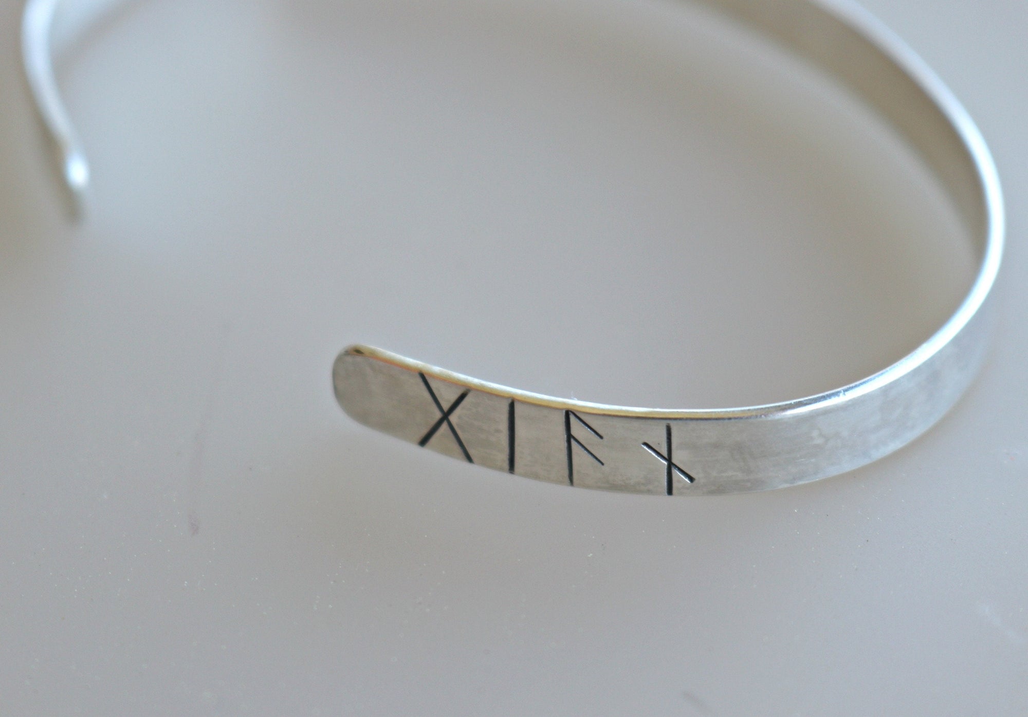 Dad Gift, Men&#39;s Cuff Bracelet, Personalized Custom Rune Cuff Bracelet, Father&#39;s Day Gift