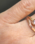 14k Gold Morganite Ring, Blush Gold Engagement Ring