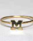 14k Gold Initial Ring - Melt'm Jewelry