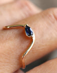 Marquise Sapphire Engagement Ring - Melt'm Jewelry