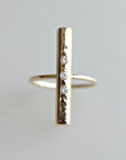 Pave Diamond Vertical Bar Ring