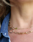 Gold Choker Necklace, Gemstone with Dainty Choker - Melt'm Jewelry