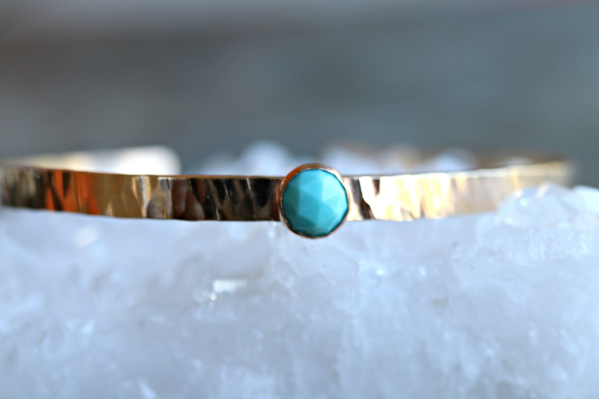 Birthstone Cuff Bracelet, London Blue Topaz Cuff